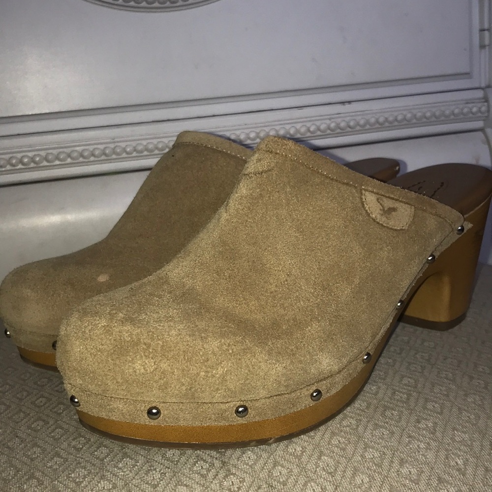 Suede clog heels from American Eagle